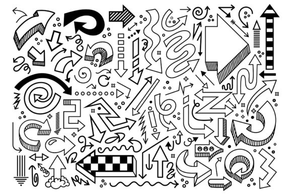 Comic Book Arrows Set: Dynamic Design Assets