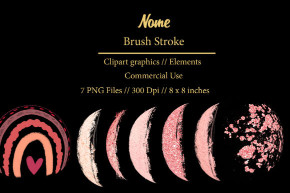 Elevate Your Creative Projects with Nome Brush Stroke Clipart Element