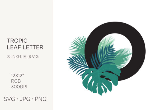 Enhance Your Creative Projects with Tropic Leaves and Palm Leaf Letter O
