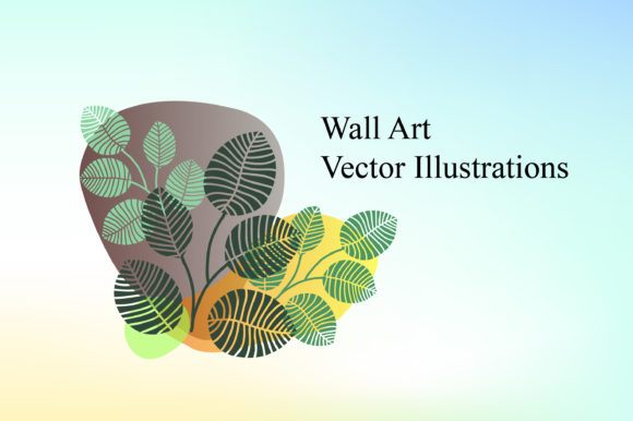 Leaves and Stone Wall Decoration Art: A Versatile Digital Asset for Modern Design