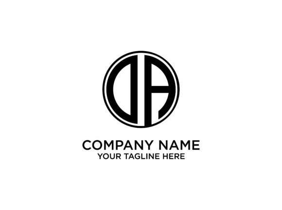 Letter DA Circle Logo Design Template