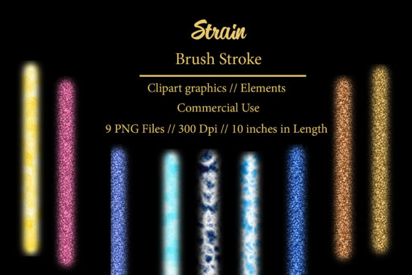 Strain Brush Stroke Clipart Element: Elevating Digital and Print Design