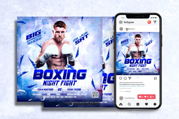 Strategic Communication Through a Professional Boxing Flyer and Social Media Post Template