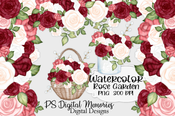 Watercolor Roses: Elevating Digital Design with High-Resolution Floral Art